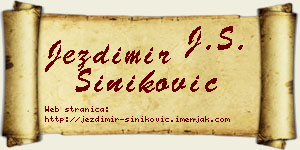 Jezdimir Šiniković vizit kartica